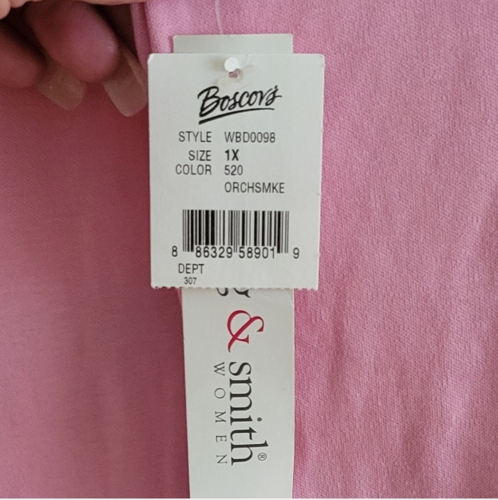 HASTING & SMITH Pink Tank Top Plus Size 1X - Picture 5 of 5